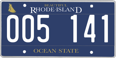 RI license plate 005141