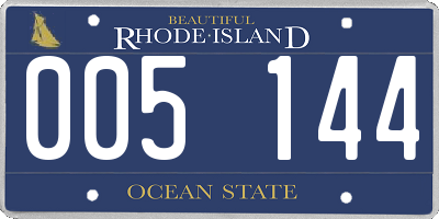 RI license plate 005144