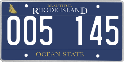 RI license plate 005145