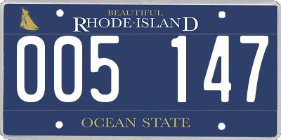 RI license plate 005147