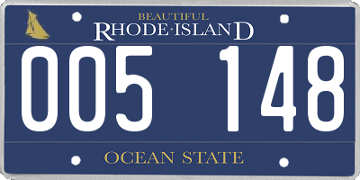 RI license plate 005148