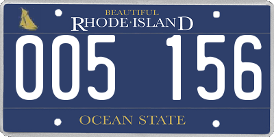 RI license plate 005156