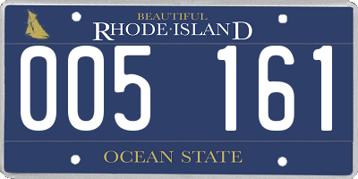 RI license plate 005161