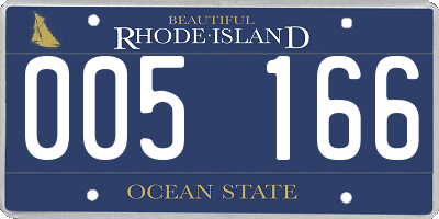 RI license plate 005166