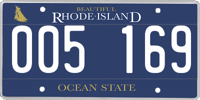 RI license plate 005169