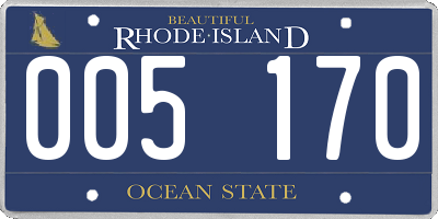 RI license plate 005170