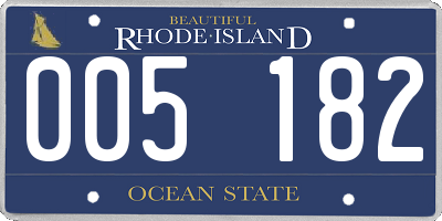 RI license plate 005182