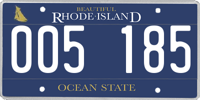 RI license plate 005185