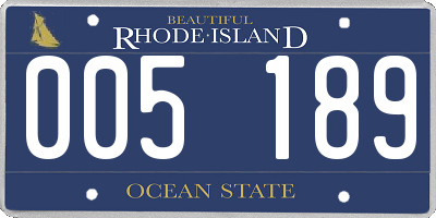 RI license plate 005189