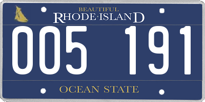 RI license plate 005191