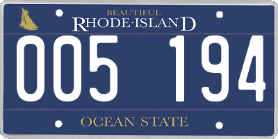 RI license plate 005194