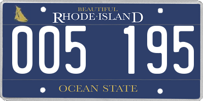 RI license plate 005195