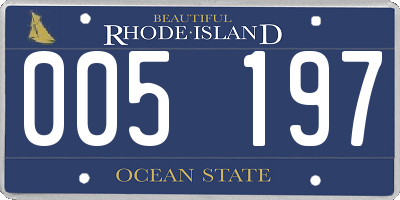 RI license plate 005197