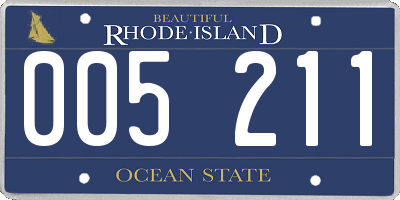 RI license plate 005211