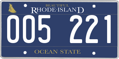 RI license plate 005221