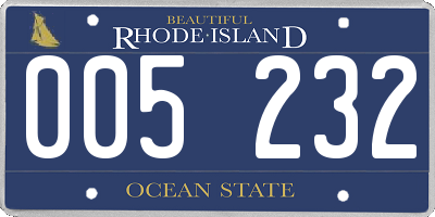 RI license plate 005232