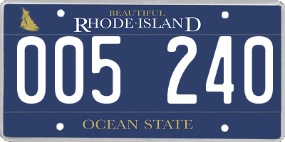 RI license plate 005240