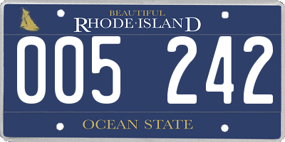 RI license plate 005242