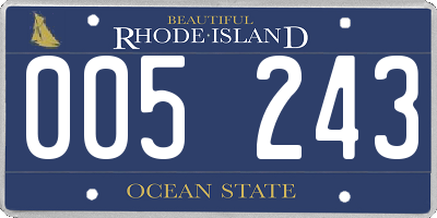 RI license plate 005243