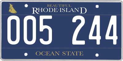 RI license plate 005244