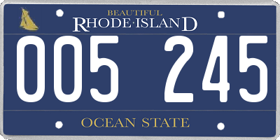 RI license plate 005245