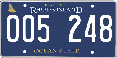 RI license plate 005248