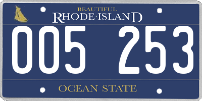 RI license plate 005253