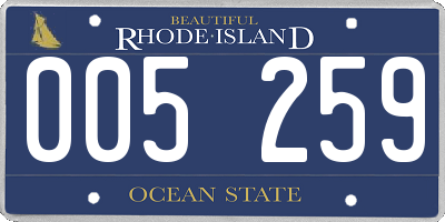 RI license plate 005259