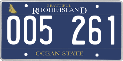 RI license plate 005261