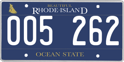 RI license plate 005262