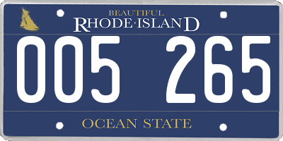 RI license plate 005265