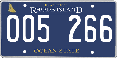 RI license plate 005266