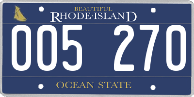 RI license plate 005270