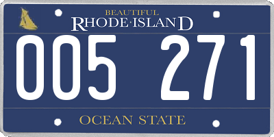 RI license plate 005271