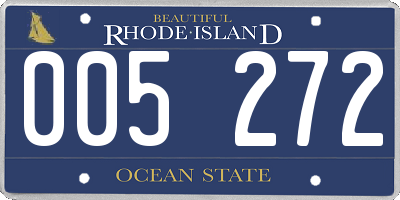 RI license plate 005272