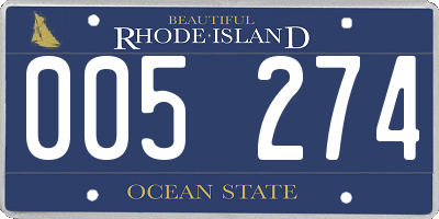 RI license plate 005274