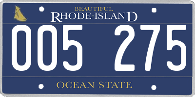 RI license plate 005275