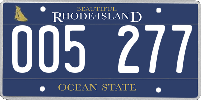 RI license plate 005277