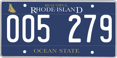 RI license plate 005279