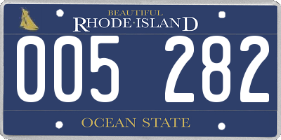 RI license plate 005282