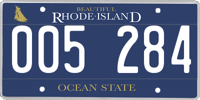 RI license plate 005284