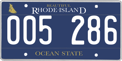 RI license plate 005286
