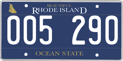 RI license plate 005290