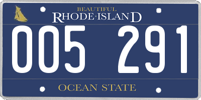 RI license plate 005291