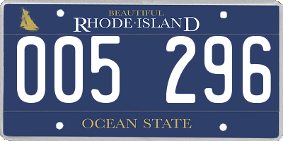 RI license plate 005296