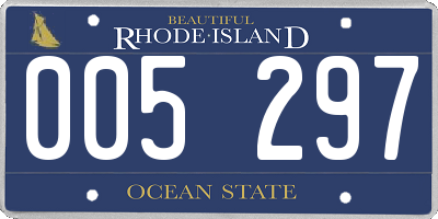 RI license plate 005297