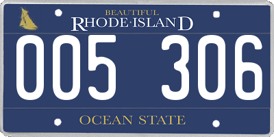 RI license plate 005306