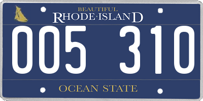 RI license plate 005310