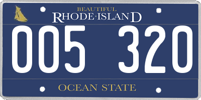 RI license plate 005320