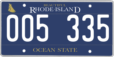 RI license plate 005335